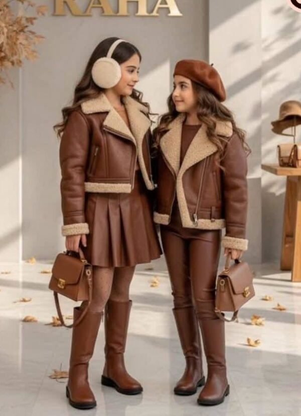 Veste hiver en cuire